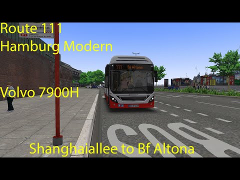 OMSI 2 - Hamburg Modern Route 111, Shanghaiallee to Bf Altona (Volvo 7900H)