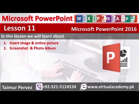Ms Powerpoint 2016 Tutorials | working on Image | how to make photo album | Lesson 11