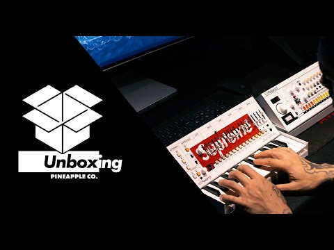 UNBOXING PINEAPPLE CO.: SUPREME x ROLAND - Sintetizador JU e TR-08 Rhythm Composer