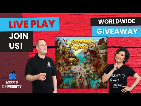 Merchants Cove Board Game -  LIVE Playthrough & Worldwide Giveaway