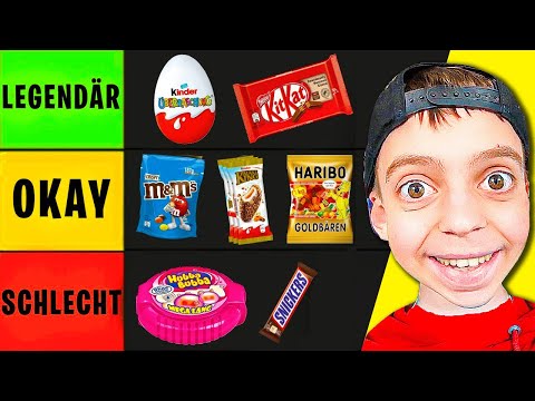 KLEINER MAX bewertet ALLE SÜßIGKEITEN in 1 VIDEO! 😋 (M&Ms, Ü-Ei, Haribo...)