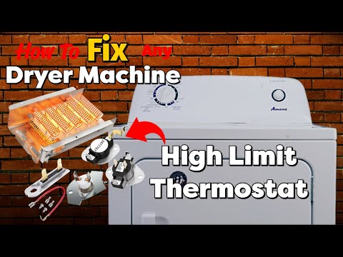 How To Fix Dryer Machine Replace High Limit Thermostat Easy Simple