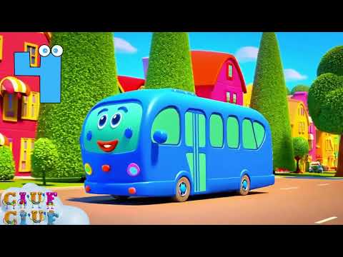 Zece Autobuze Colorate 3D I Învățăm Numerele si Culorile!" 🚍🌈🎶 Cantece si Desene Animate Educative!