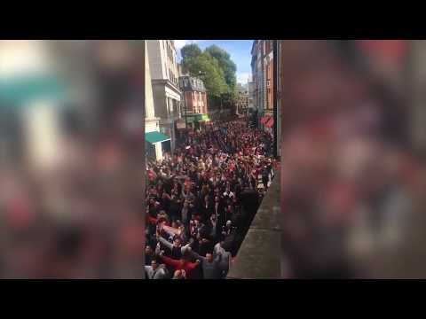 FC Köln fans storm London streets in spectacular video