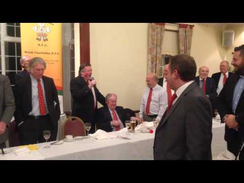 David Watkins at the Welsh Charitables RFC Vice Presidents Dinner