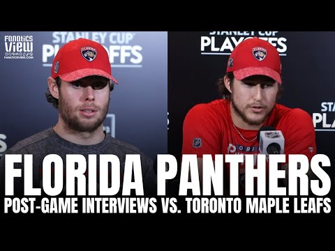 Carter Verhaeghe & Brandon Montour React to Florida's GM1 Win vs. Toronto, Verhaeghe Return Home