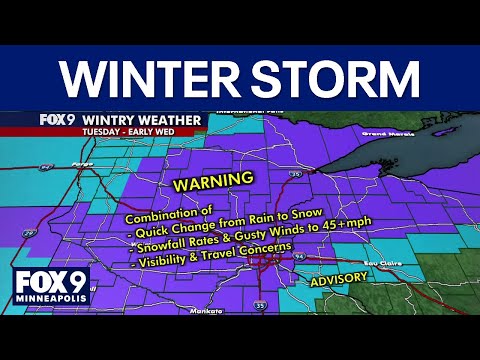 MN weather: Timeline for Tuesday-Wednesday winter storm