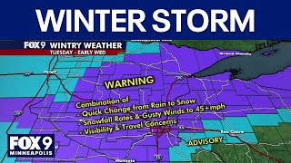 MN weather: Timeline for Tuesday-Wednesday winter storm