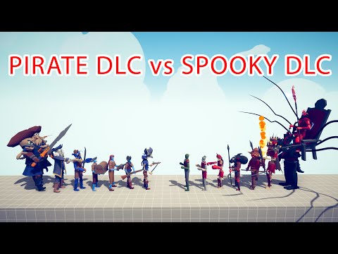 PIRATE DLC Team vs SPOOKY DLC Team - Totally Accurate Battle Simulator TABS
