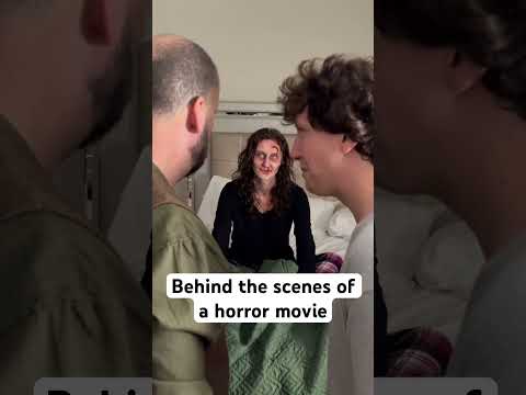 Behind the scenes of a horror movie #horror #filmmakersfamily #
