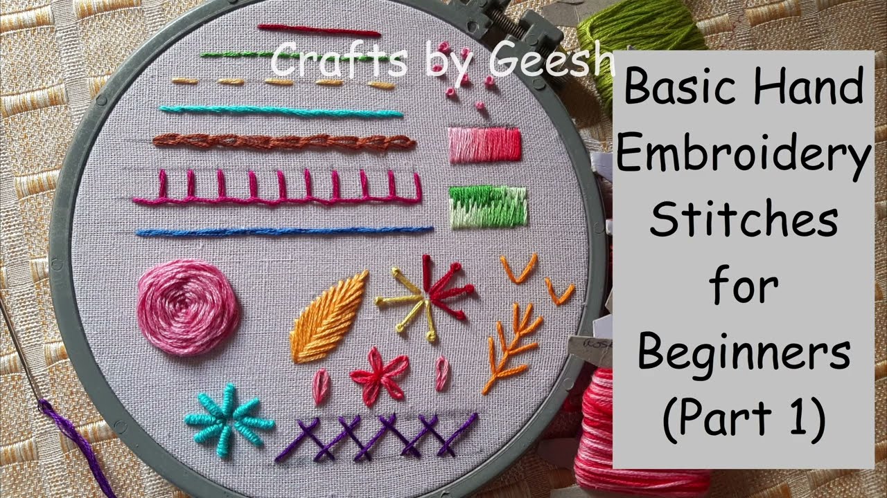 6 Basic embroidery stitches you should know | Hand Embroidery for Beginners
