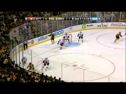 Nathan Horton goal 1-0 Feb 28 2013 Ottawa Senators vs Boston Bruins NHL Hockey