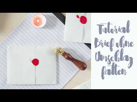 Brief falten ohne Umschlag DIY Jane Austen Style