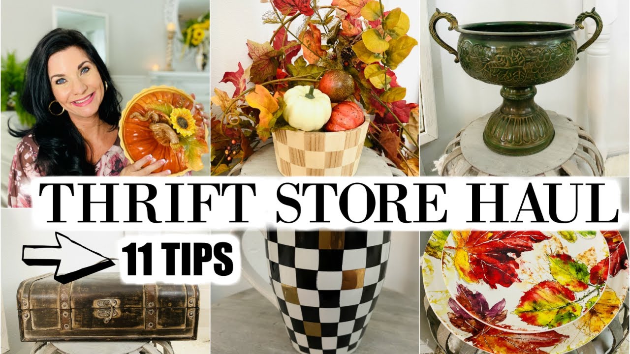 THRIFT STORE HAUL + 11 THRIFT STORE SHOPPING TIPS!!🍁