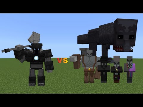 EPIC Minecraft Mob Battle: Nameless Guardian vs Illage Bosses