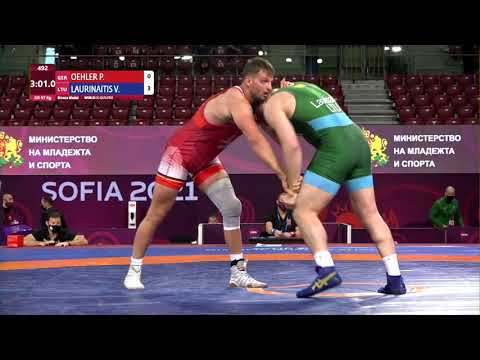 BRONZE GR - 97 kg: P. OEHLER (GER) v. V. LAURINAITIS (LTU)
