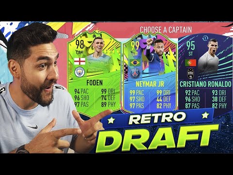 SUPER RETRO DRAFT WITH 99 NEYMAR AND THE REST OF THE SACRED MONSTERS FROM FIFA 21!!