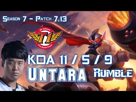 SKT T1 Untara RUMBLE vs FIORA Top - Patch 7.13 KR Ranked