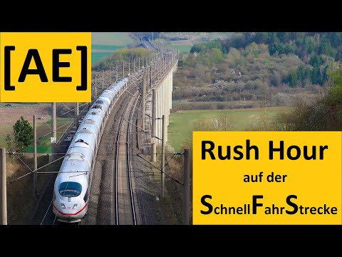 Rush Hour auf der SFS (Schnellfahrstrecke), ICEs, ICEs, ICE & ein Güterzug | Alex E