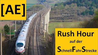 Rush Hour auf der SFS (Schnellfahrstrecke), ICEs, ICEs, ICE & ein Güterzug | Alex E