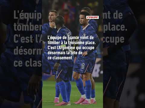 ❌ La France n'est plus première au classement FIFA #football #equipedefrance #mbappe