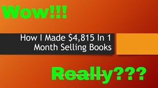 How I Made $4,815 Selling Books On Amazon