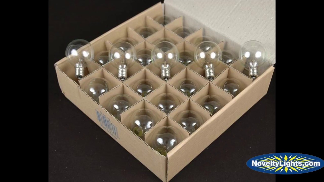 Clear G50 7 Watt Replacement Bulbs 25 Pack 