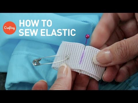 Part of a video titled How to sew elastic (2 techniques) | Sewing Tutorial with Angela Wolf