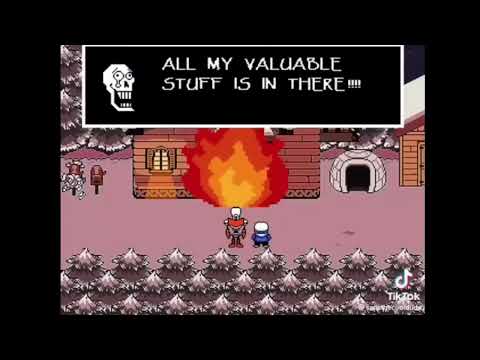 sans burnt the water