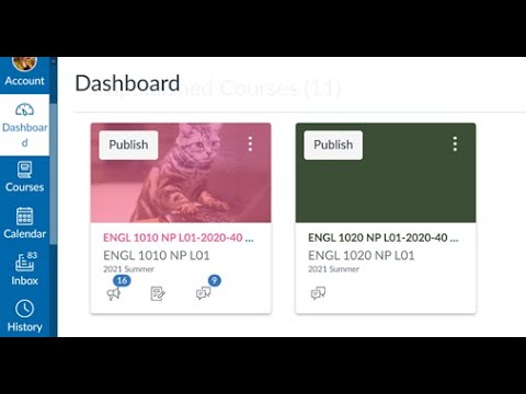 Part of a video titled How to Change Course Tile Image on Canvas (Instructors) - YouTube