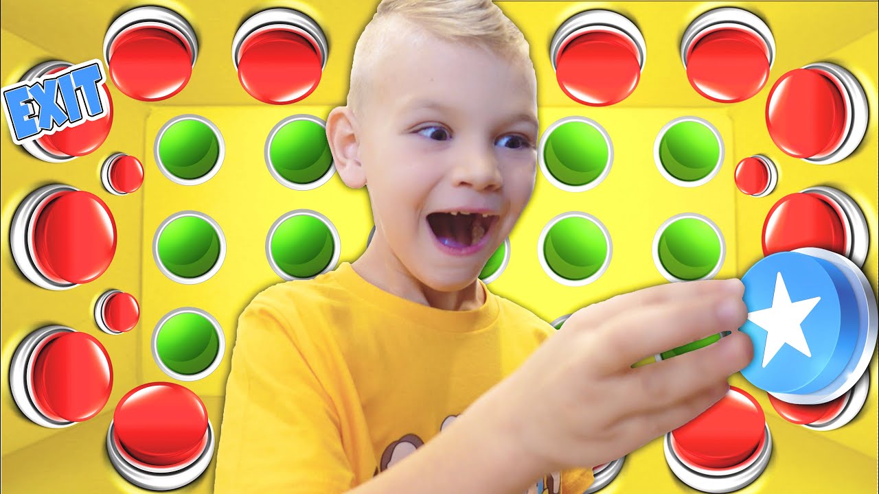 100 Mystery Color Buttons Vending Machine Escape!