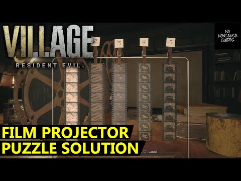 Resident Evil Village Film Puzzle Solution - How to use Film Strip in Doll Workshop - Film Order