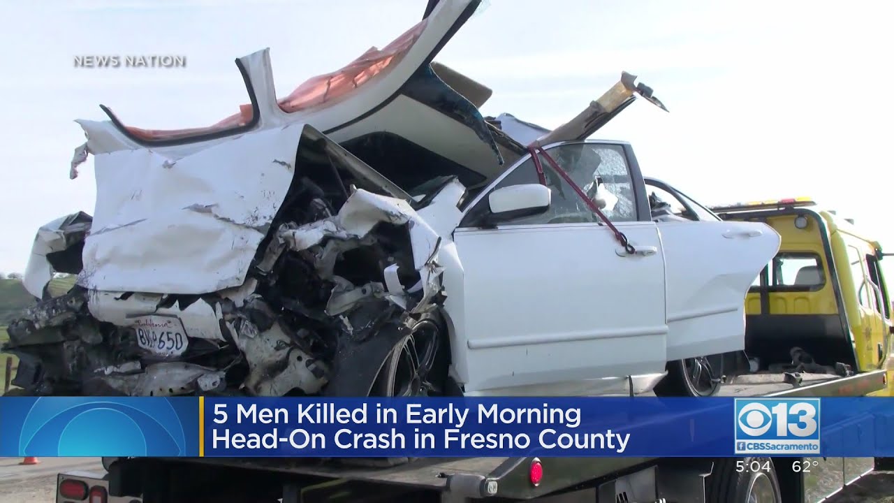 5 Men Killed In Head-On Collision In Fresno County