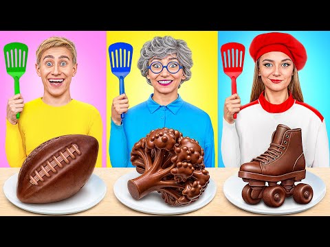 Me vs Grandma Cooking Challenge | Chocolate Food Challenge by Multi DO Joy