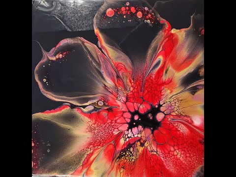 (552) Two Bloom Technique Acrylic Pour Paintings! New (for me) Pigments! Hot Cinnamon and Nutmeg!