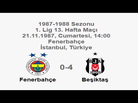 Fenerbahce 0-4 Besiktas [HD] 21.11.1987 - 1987-1988 Turkish 1st League Matchday 13
