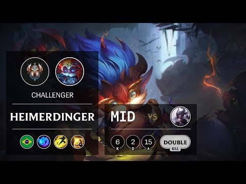 Heimerdinger Mid vs Syndra - BR Challenger Patch 9.17