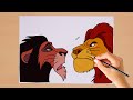 Drawing Mufasa And Scar How To Draw Mufasa And Scar Step By Step The Lion King