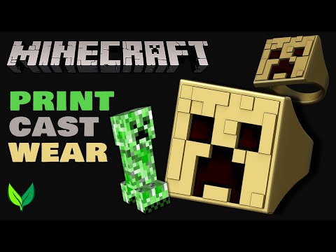 How to make MINECRAFT jewellery at home - Creeper Ring!