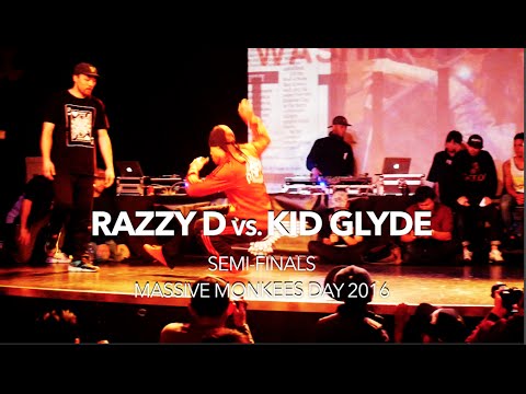Razzy D vs. Kid Glyde | Footwork Semi-Finals | Massive Monkees Day 2016 | #SXSTV