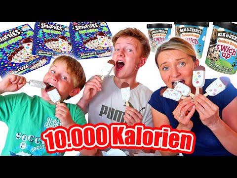 Ice Cream Challenge - Whoever stops eating ice cream last (10,000 calorie challenge) 😱 TipTapTube