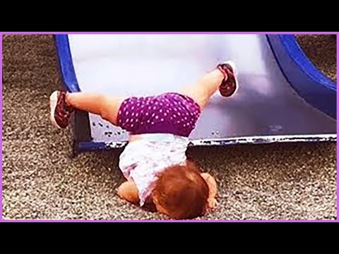 Funny Babies Playing Slide Fails - Cute Baby Videos 2025