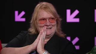 Indigo Girls Amy Ray &amp; Emily Saliers with Filmmaker Alexandria Bombach in the 2023 SXSW Studio