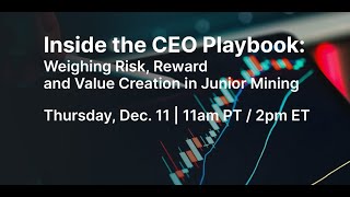 Webinar: Risikoabwägung, Ertrag und Wertschöpfung im Junior-Bergbau