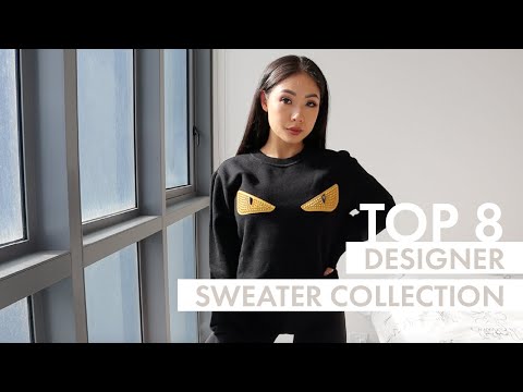 My hoodie & sweater collection | Top 8 favourite designer sweaters - Gucci, Fendi, Off White & more!