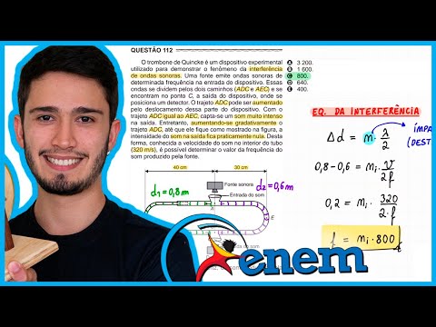 ENEM 2017 - Quincke's trombone is an experimental device used to demonstrate the phenomenon