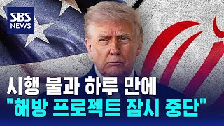 시행 불과 하루 만에.."해방 프로젝트 잠시 중단" / SBS