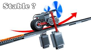Challenge LEGO Propeller Car Balance on Narrow Bridge | Smart Lego