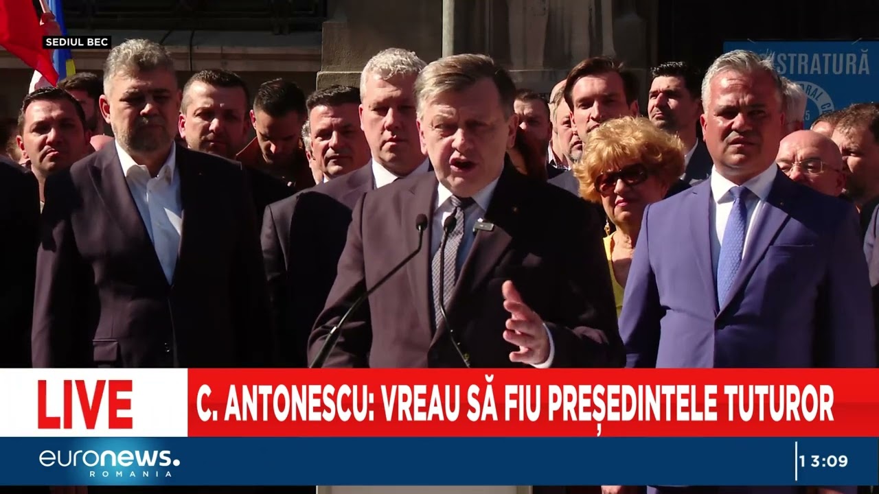 Crin Antonescu și-a depus candidatura la alegerile prezidențiale: "România are nevoie de un lider"