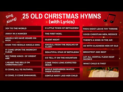 25 Old Christmas Hymns - Congregational Hymn Sing-Along with Lyrics #hymnsing
